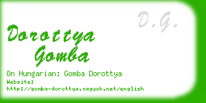 dorottya gomba business card